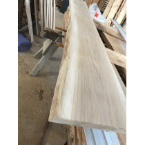 Baumscheibe, Waschtisch, Tischplatte, unbesäumt/gerade, Eiche, Baumkante 90x30x3cm